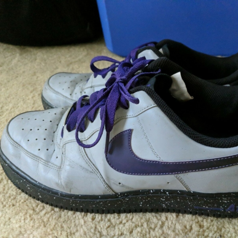 Nike Air Force 1 AF1 488298-060 CEMENT GRAY -Purpl